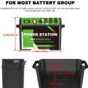 Battery Box Power Center with USB and Anderson Plug, Group 24-31 12V Waterproof Smart Battery Box for Marine, Boat, Trolling Motor, Outdoor Camping, RV (BM001)