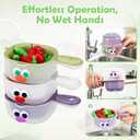 ABOOFAN 3Pcs Fruit Washing Bowl with Strainer, Dual-Layer Small Kitchen Colander with Handle, Vegetable Washing Draining Basket for Mini Berry Tomato Grape Washer