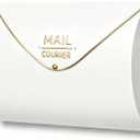 White Wall Mount Mailbox for Outside, Waterproof Metal Mailboxes with Rust-Proof Galvanized Steel, Large Capacity Envelope Mailbox for House, 12.99 x 10.35 x 5 Inch