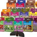 Tulasi Classic Incense Cones with Natural Oils Scents, Set of 12 Fragrances (180 Cones) Calming Home Aromatherapy, Meditation, Relaxing, Mixed Scents with Natural Oils