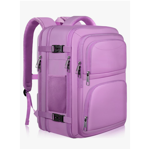 Large Travel Backpack, Laptop Backpack for women, Expandable 52L Carry On Backpack, TSA Water Resistant Weekender 18.4 Inch Laptop Backpack, Anti Theft Business Computer Bag with USB Port, Purple