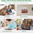 Kulvci Diamond Art Kits for Adults Cat, Diamond Painting Kits for Beginners, DIY 5D Diamond Painting with Round Gem Art Kits for Adults for Gift Home Wall Decor 12x12inch