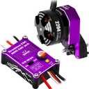 GOUPRC 2204 2400KV Brushless Outrunner Motor with Transmission & 30A Brushless Mini Esc for SCX24 Remote Control Crawler Car Truck Axial 1/24 Spiced Black Purple