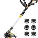 HEINPRO Cordless String Trimmer Compatible with Dewalt 20V MAX Battery, 12-Inch Weed Wacker Cordless Auto Line Feed,Electric Weed Eater Battery Powered Grass Trimmer w/6 Line Spools 