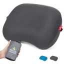 Hikenture Camping Pillow Ultralight, Inflatable Pillows with Removable Cover, Compact Portable Backpacking Pillow, Ergonomic Blow Up Camp Pillows, Washable Air Pillow for Hiking, Beach, Travel (Grey)