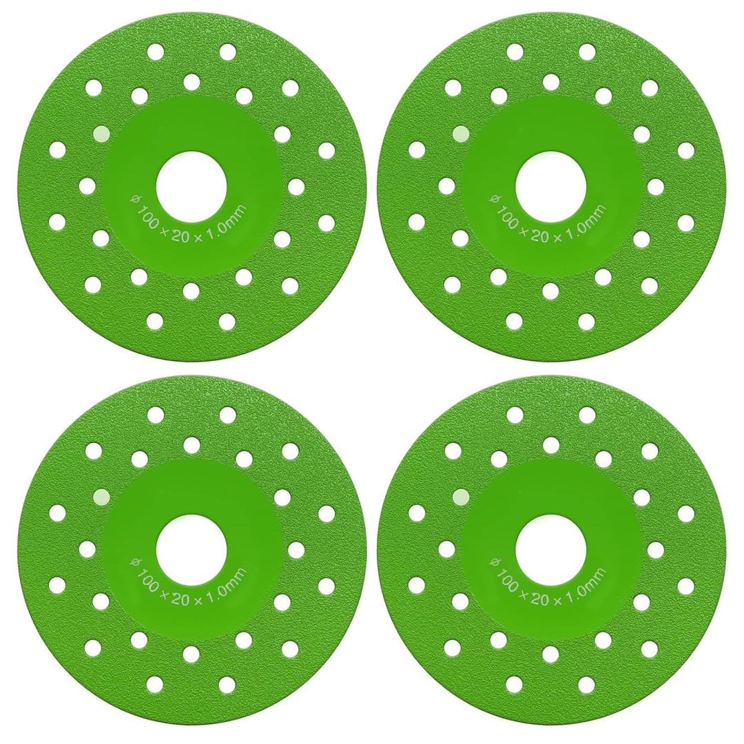 4Pcs Diamond Chamfered Saw Blades Rock Slab Grinding Disc for Angle Grinders Ceramic Discos para Cortar Grinding Cutting Piece 1mm for Tile Marble Glass Granite Ultra-Thin Saw Bladewheel
