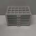 5 Drawers Clear Jewelry Box for Women and Girls, Acrylic Earring Holder Organizer Ring Holder Display Storage, Gray
