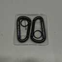 Carabiner Clip，855lbs，3" Iron Heavy Duty Caribeaners for Hammocks, Camping Accessories, Hiking, Keychain, Outdoors and Gym etc, Spring Snap Hook Carabiners for Dog Leash, Harness and Key Ring, 2 PCS, Black