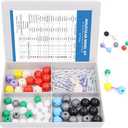 Swpeet 92 Pcs Chemistry Molecular Model Student and Teacher Set, Molecular Model Set for Inorganic & Organic Chemistry - 52 Atoms & 37 Bonds & 3 Orbitals