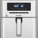 Air Fryer 10 Quart, Large Air Fryer for Families, 6 Cooking Functions AirFryer, 400F Temp Controls in 5 Increments, Ceramic Coated Nonstick Basket and Crisper Plate, Dishwasher-Safe, 1700W, Grey