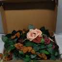 Ling's Moment 2PCS Terracotta Arch Flowers Artificial Floral Swags Centerpieces Wedding Decor Mantel Faux Burnt Orange Rose Garland Arrangements for DIY Sweetheart Table Wall Window Welcome Signs