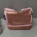 Wildkin Two Compartment Insulated Lunch Bag for Kids – School & Travel Ready - Pink Glitter