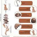 Dog Wind Chimes for Outside, Hanging Metal Windchimes Outdoors for Garden, Patio, Yard, Dog Lover Gifts for Women, Men, Garden Decor, Birthday, Festival, Sympathy Memorial Gift with Box