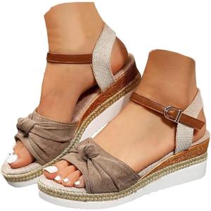 Orthopedic Wedge Sandals for Women 2026 Summer Dressy Trendy Platform Casual Walking Arch Support Espadrilles Wedges, size 6.5