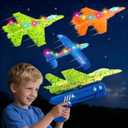 3 Pack Airplane Launcher Toys, 13.2 inch LED Foam F-15 Eagle Fighter Jet  Glider Catapult Plane for Boys, Flying Toys Christmas Birthday Gifts for Boys Girls 4 5 6 7 8 9 10 11 12 Year Old (Large)