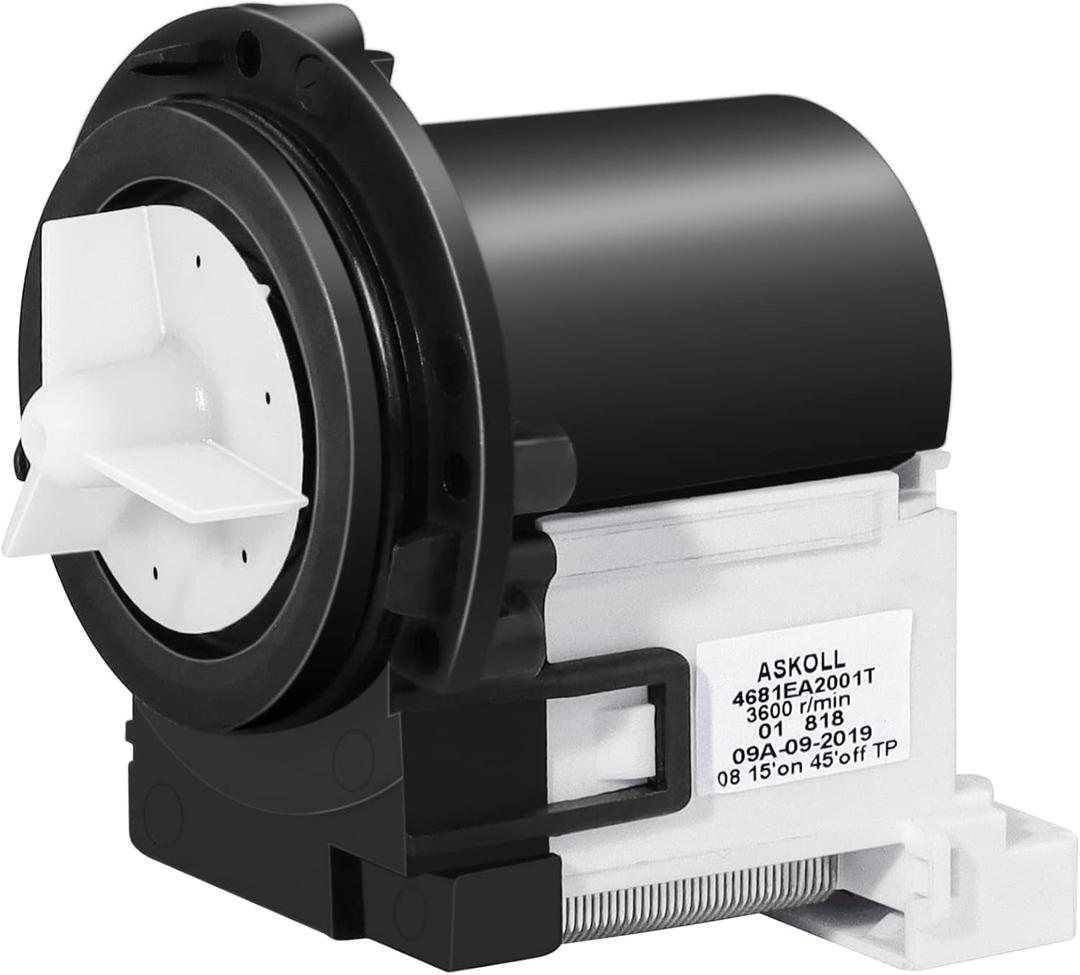 4681EA2001T WM8000HVA WM8100HVA WM2077CW WM3260 WM3370HWA WM4370HKA Washer Drain Pump Motor OEM for LG&Kenmore Washing Machine WM3170CW WM2101HW WM3670HW WM3670HVA WM2301HR WM2487HRMA WM3240CW
