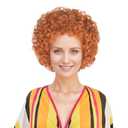 Yan Dream Women Short Curly Red Brown Hair Wig Cosplay Party Wig (Auburn)