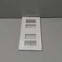 [4 Pack] BESTTEN 2 Gang Screwless Decorator Wall Plate, Mid-Size H4.88" x W4.93", USWP6 Gloss Snow White, Faceplate Cover for Decorative Receptacle Outlet & Switch