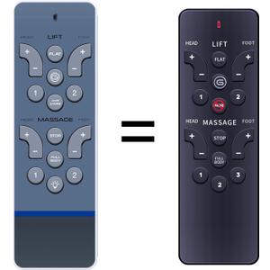 Replacement Remote Works for Reverie RC-WM-103/107/108 (New Grey Version), fit for Serta Motion Select Remote Controller Adjustable Bed