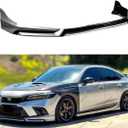 Front Lip Compatible with 2022-2024 Honda Civic, V3 Style Air Dam Lower Chin Bumper Splitter Protection Body Kit Fits for 4-Door Sedan & Hatchback 2022 2023 2024 (Silver NH830M)