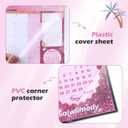 6 x Desk Calendar 2026 with Clear Waterproof Cover 17 x 12 inch 18 Months Wall Calendar Runs from Jul. 2025 to Dec. 2026 School Year Calendar for Schedule Organization Monthly Planner, Pink