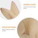 MAGICLULU Home Decoration Ornaments 1 Pair Unfinished Wooden Rabbit Wood Crafts Wood Bunny Cutout Figurine Ornament for DIY Craft Home Easter Party Decor Wood Bunny Peg Doll