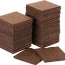 Uxcell Furniture Pads, 36Pcs 2.5" - Square Self Adhesive Felt Furniture Pads, Floor Protectors for Furniture Feet Chairs Legs Hardwood Floors (Brown)