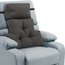 ROYALAY 2 Pcs Neck Pillow Lumbar Support for Recliner, Back Pillow for Chair with Adjustable Headrest Pillow, Back Rest Pillow for Office Chairs, Recliners,Sofa, Couch, Brown