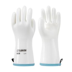 LANON Liquid Silicone Baking Gloves, Heat Resistant Oven Gloves with Fingers, BBQ Gloves Food Grade, Grill Gloves, Oven Mitt, Anti-Slip Grip, White, Medium