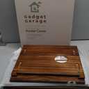 Wooden WiFi Router Storage Box - Deluxe Wall Mountable Decorative Modem Shelf Hider Cover with Cable Management System - Rustic Home Organization Solution for Most Routers Up to 11" Tall - Dark Oak