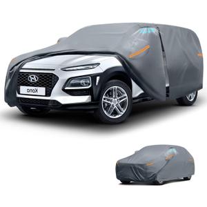 Waterproof Hyundai Kona(2017-2026) Car Cover with Breathable Vents, [2026 Upgrade] Premium Covers with Cotton Liner and Zipper Door, Sun Rain Snow Dust Uv Protection.(Gift with Towel)