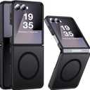 FNDMIL NO.1 Magnetic for Samsung Galaxy Z Flip 7 Case Compatible with MagSafe [Military Grade Drop Tested][Translucent Matte][AntiFingerprint] Soft Silicone Bumper for Samsung Flip 7 Case Slim,Black