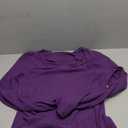 PRETTYGARDEN Women's Long Sleeve Cowl Neck Ribbed Knit Spring Shirts Slim Fit Ruched Going Out Crop Tops Basic T-Shirts (XX-Large, Purple)