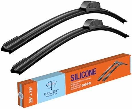 WOWIPER OEM 26"16" Silicone Wiper Blade Replacement for Toyota Corolla 2019-2009 RAV4 2023-2013/Honda CRV 2016 2015 2014 2013 2012 Superior All-Seasons Windshield Wiper Blade(Set of 2)
