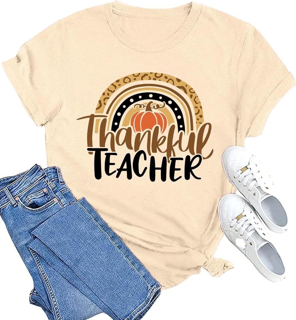 MAIHUN Women Teacher Life Shirt Teacher Gift Short Sleeve Shirts It s a Beautiful Day for Learning T-Shirt (Medium)