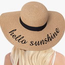 Double Couple Womens Straw Hat Wide Brim Floppy Beach Sun Hat for Women UPF 50+ Adjustable Strap Vacation