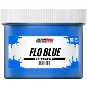 Rapid Cure Screen Printing Ink Fluorescent Blue (8oz.) - Plastisol Ink for Screen Printing, Fast Curing Fabric Paint - Screen Print Direct, USA Made