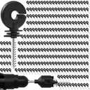 300 Pcs Black Electric Fence Insulator Screw-in Insulator Fence Ring Post Wood Post Insulator and 2 Pc Free Insulator Socket Tool (Grid System Accessories for Animal Husbandry Electronic)