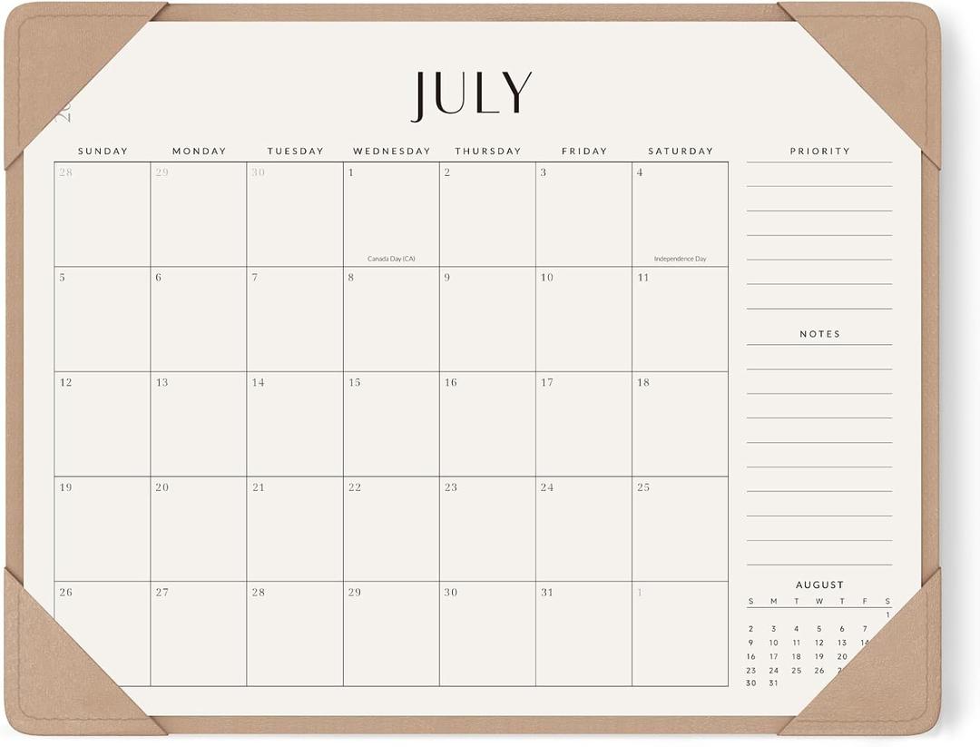 Jotsome Desk Calendar 2026 - 2027 with Desktop Mat, Large Desk Pad Calendar From Now to June 2027 22x17 inch, Desk Blotter Calendar for Home Office and School, Easy Planning, Gift for the Holidays, Apricot