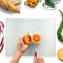 Kitchenville Glass Cutting Board 16"x12": Tempered Glass Kitchen Counter Protector - Durable- Scratch-Resistant, Heat-Proof - Design 6 - Woven Textured Design