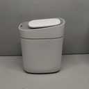 WLIVE Automatic Bathroom Trash Can with Lid, 9L/2.4 Gallons, Motion Sensor + Automatic Adsorption, Smart Garbage Can with LED Lndicator, Small Waste Bin for Bathrooms, Offices, Dorms, White