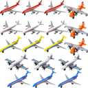 YongnKids 18 pcs Diecast Airplane Toys for Toddler, Toy Airplane Set Models Incl Airlines,Glider for Boy Kids 3+ Year, for Kids Birthday Party Favors Stocking Stuffers Cake Toppers