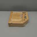 VERTORGAN Bamboo Corner Shelf(3 Pack),2 Tier Plate Organizer for Cabinet and Countertop,Pantry Dish and Spice Rack for Kitchen (Natural)