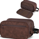 PAVILIA Toiletry Bag for Men, Travel Pouch Essentials Shaving Dopp Kit, Travel Bag Toiletries Organizer Case, Cosmetic Make Up Accessory, Water Resistant