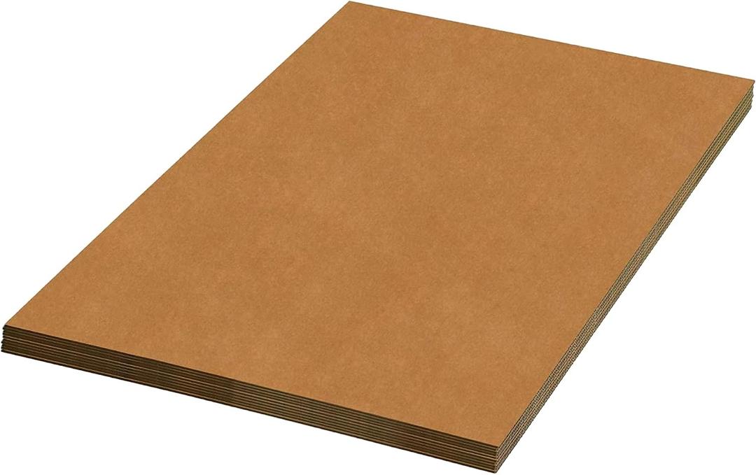BOX USA 36" x 48" 5-Pack - Large Card Board Sheets for Packaging, Layer Separation, Shipping, Mailing, Packing, and Protecting Products from Forklift Damage