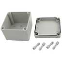 RUIAN 125 x 125 x 100mm Project Box ABS Plastic Electrical Boxes IP65 Waterproof DIY Electronic Junction Box Power Enclosure 5x5x4 inch,Gray