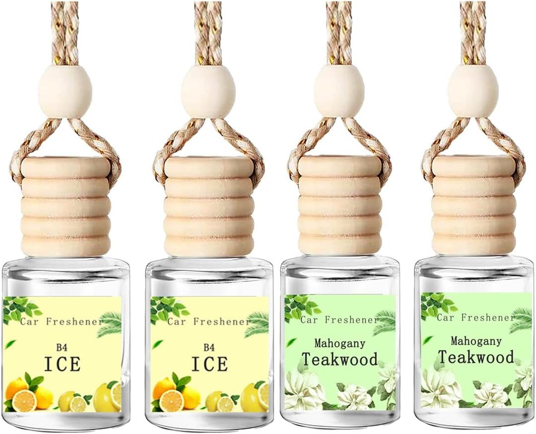 Hanging Car Air Freshener Diffuser, Long Lasting Essential Oil Diffuser, Premium Hanging Scent Air Freshener for Car Interior, Odor Eliminator to Refresh Driving Space and Create Aromatic Car Oasis