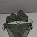 Blooming Jelly Womens Bikini Sets Two Piece Swimsuit 2025 Curvy Cutout String Bathing Suit (X-Large, Army Green)
