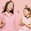 2 x Halloween Queen Costume Accessories Set Including Gold Crown Red Heart Collar Choker Gem Scepter Wand Heart Ear Decor for Women Queen Costume Party Accessories