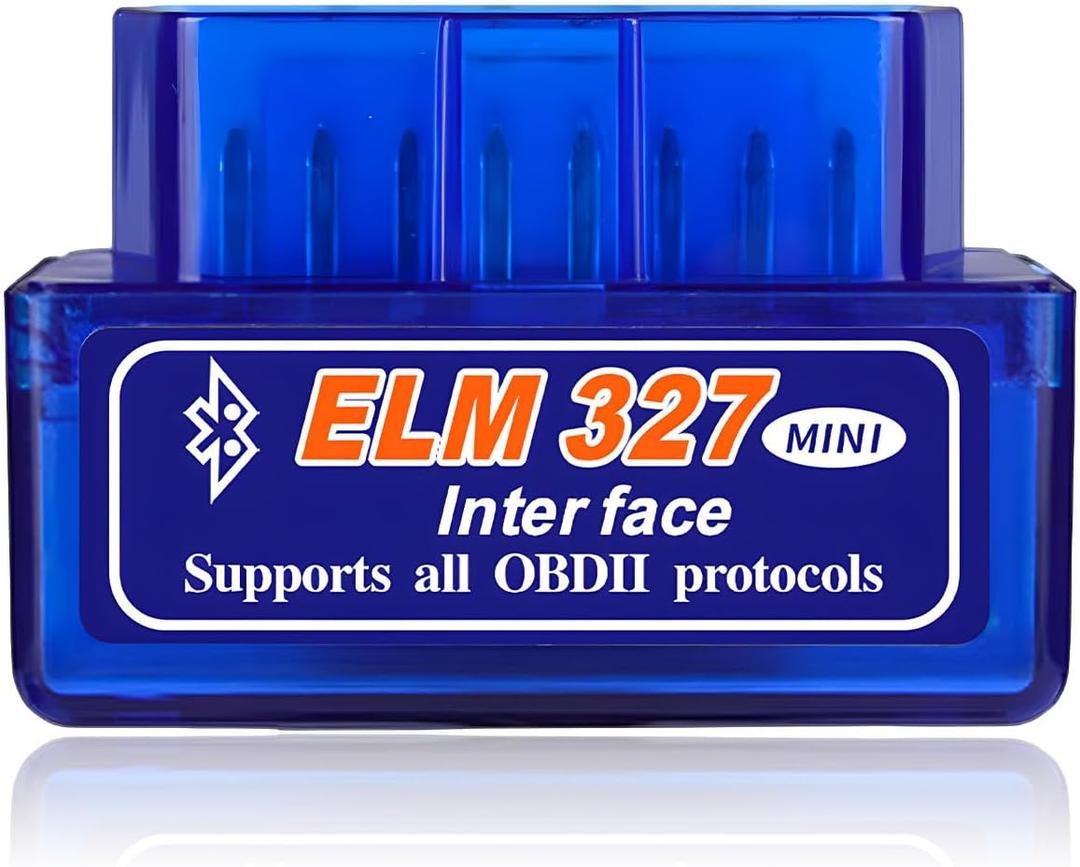 Sun Walker ELM327 OBDII Car Auto Diagnostic Scanner, Professional ELM327 Interface Bluetooth Failure Detector, Mini Wireless Engine Fault Code Reader Compatible with OBD2 Vehicles (1 PCS)